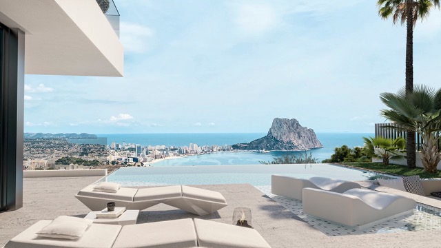 Proyecto de villa moderna con excelentes vistas al mar en Calpe