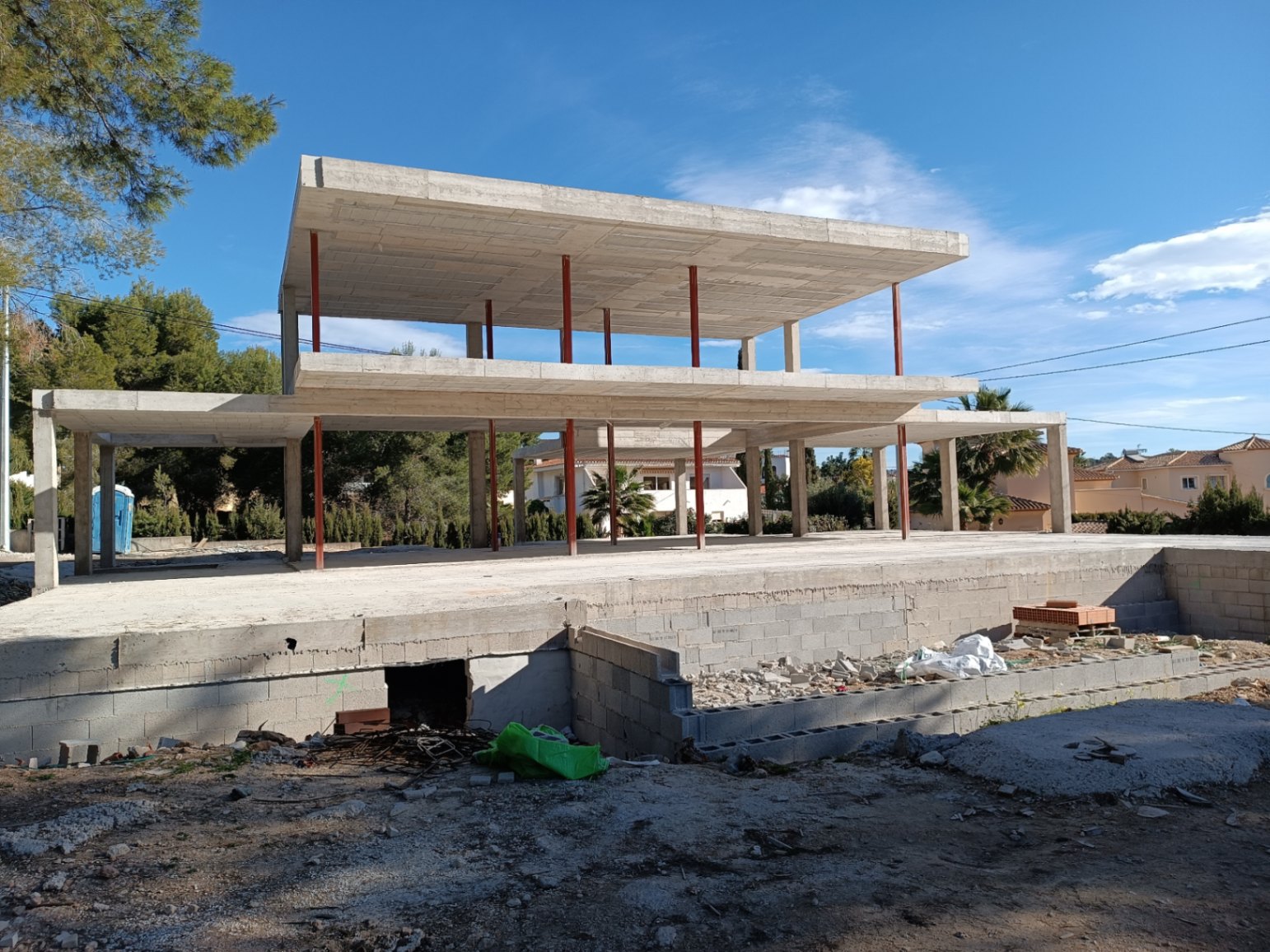 Moderne villa in aanbouw in La Fustera Calpe