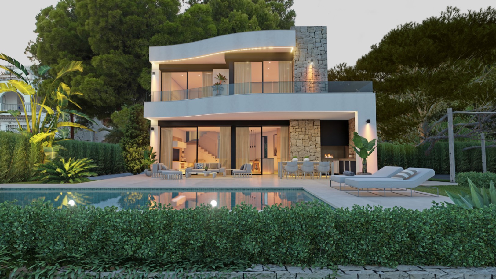Project van een moderne villa in Calpe