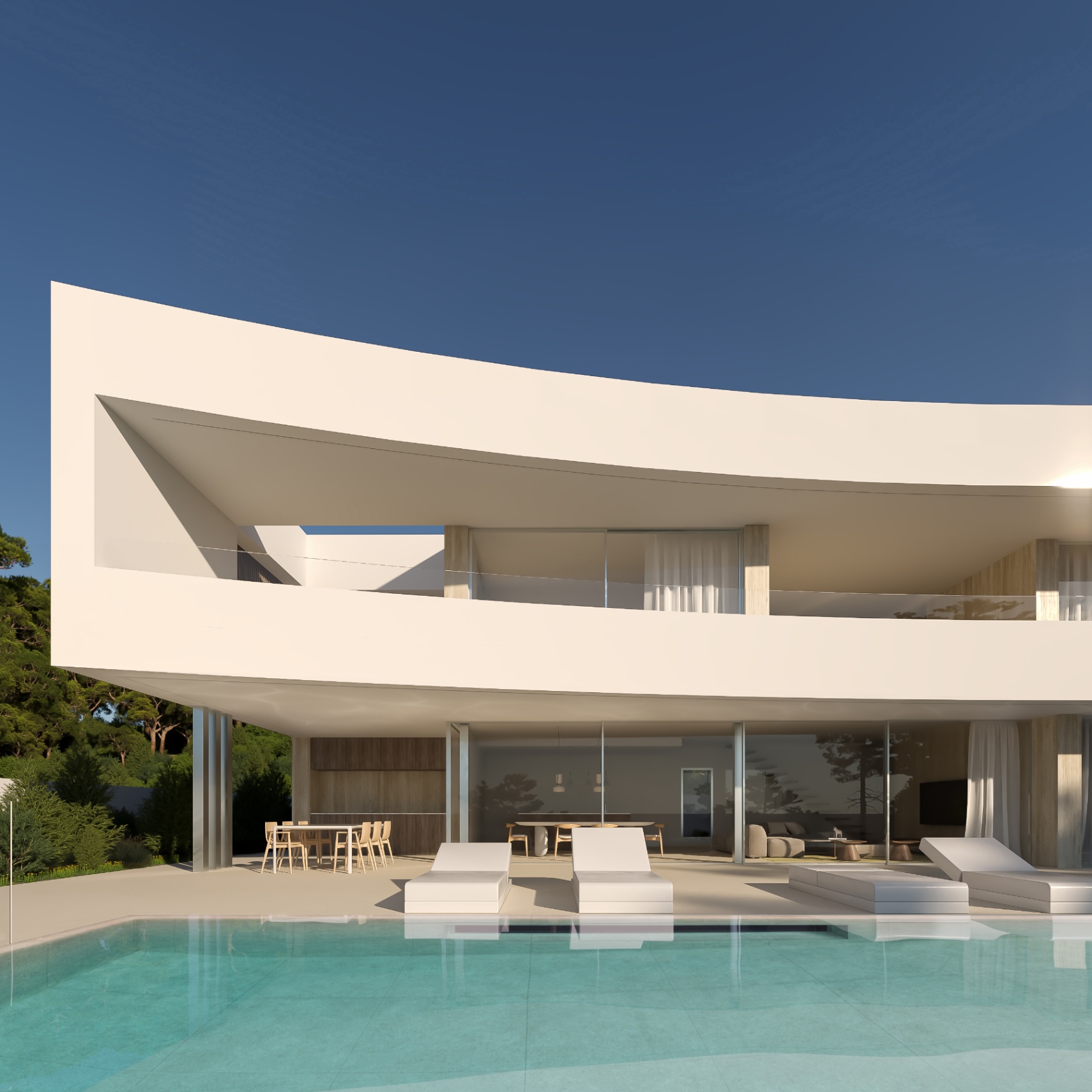 Modern villa with sea views in Moraira