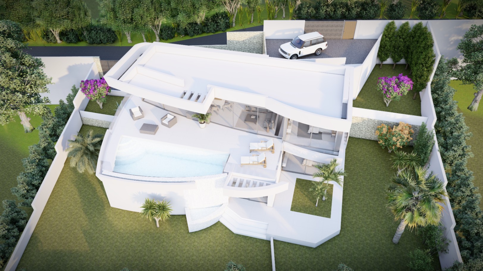 Moderne villa in Calpe met uitzicht op zee