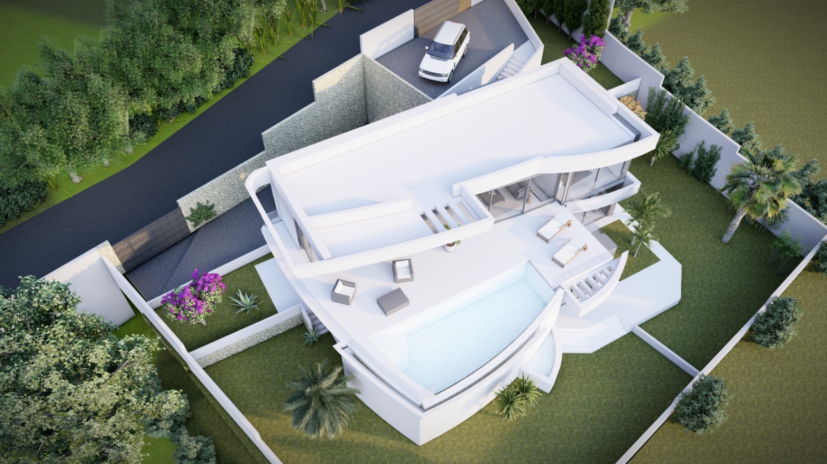 Moderne Villa in Calpe mit Meerblick