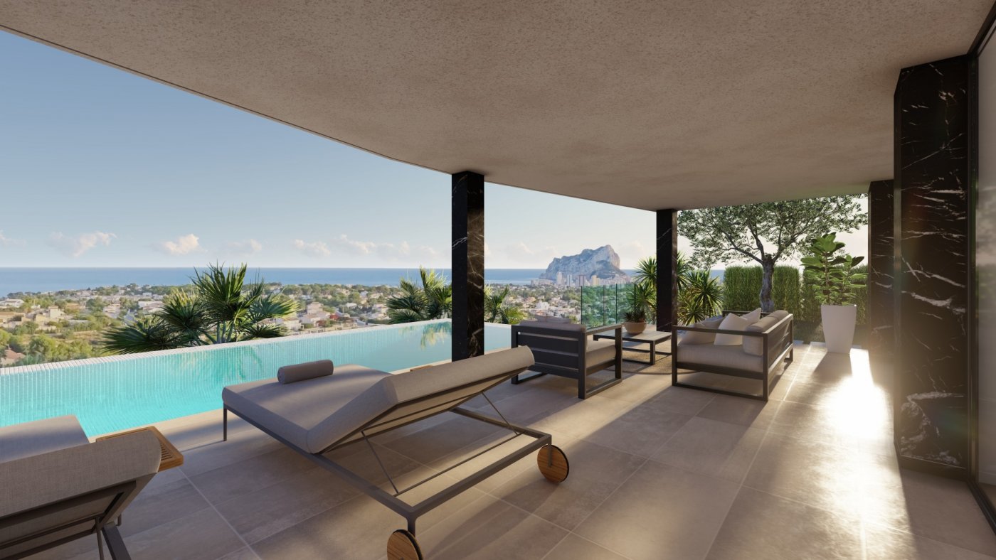 Villa met panoramisch uitzicht op zee in La Fustera Benissa