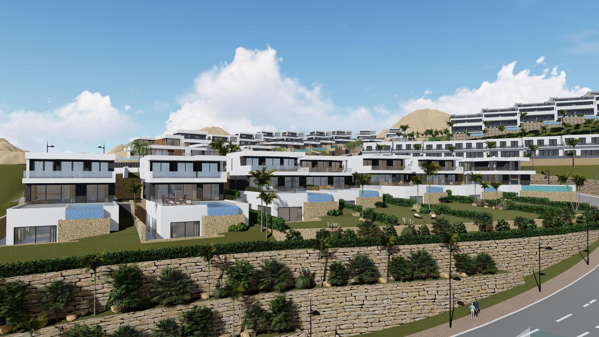 Ensemble de villas avec vue panoramique à Benidorm