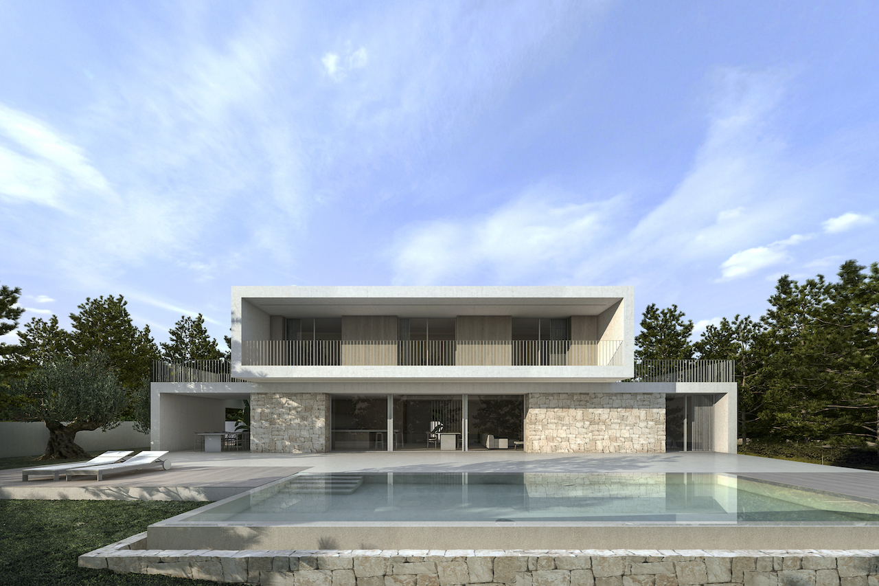 Villa moderne en construction à La Fustera Calpe