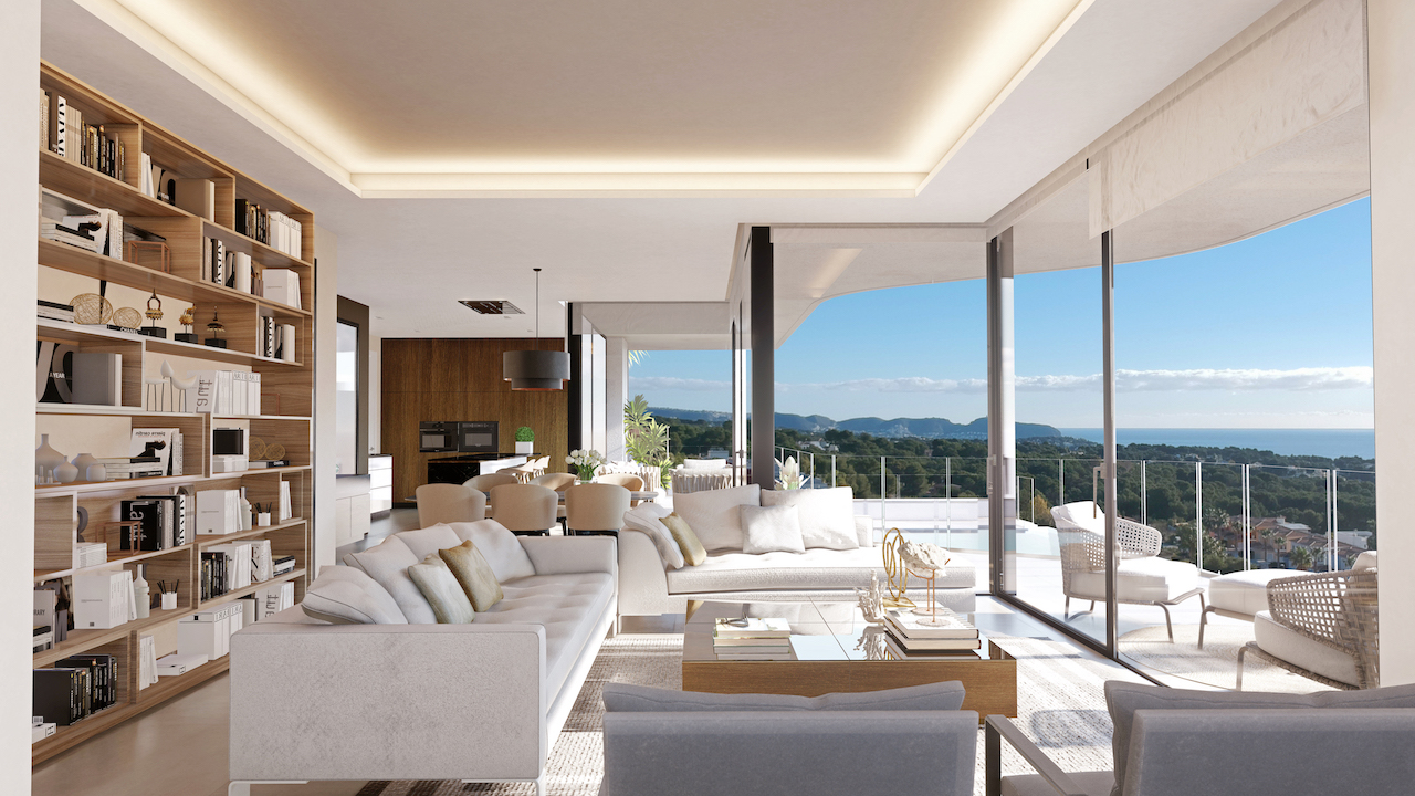 Moderne villa in Benissa Costa met panoramisch uitzicht op zee