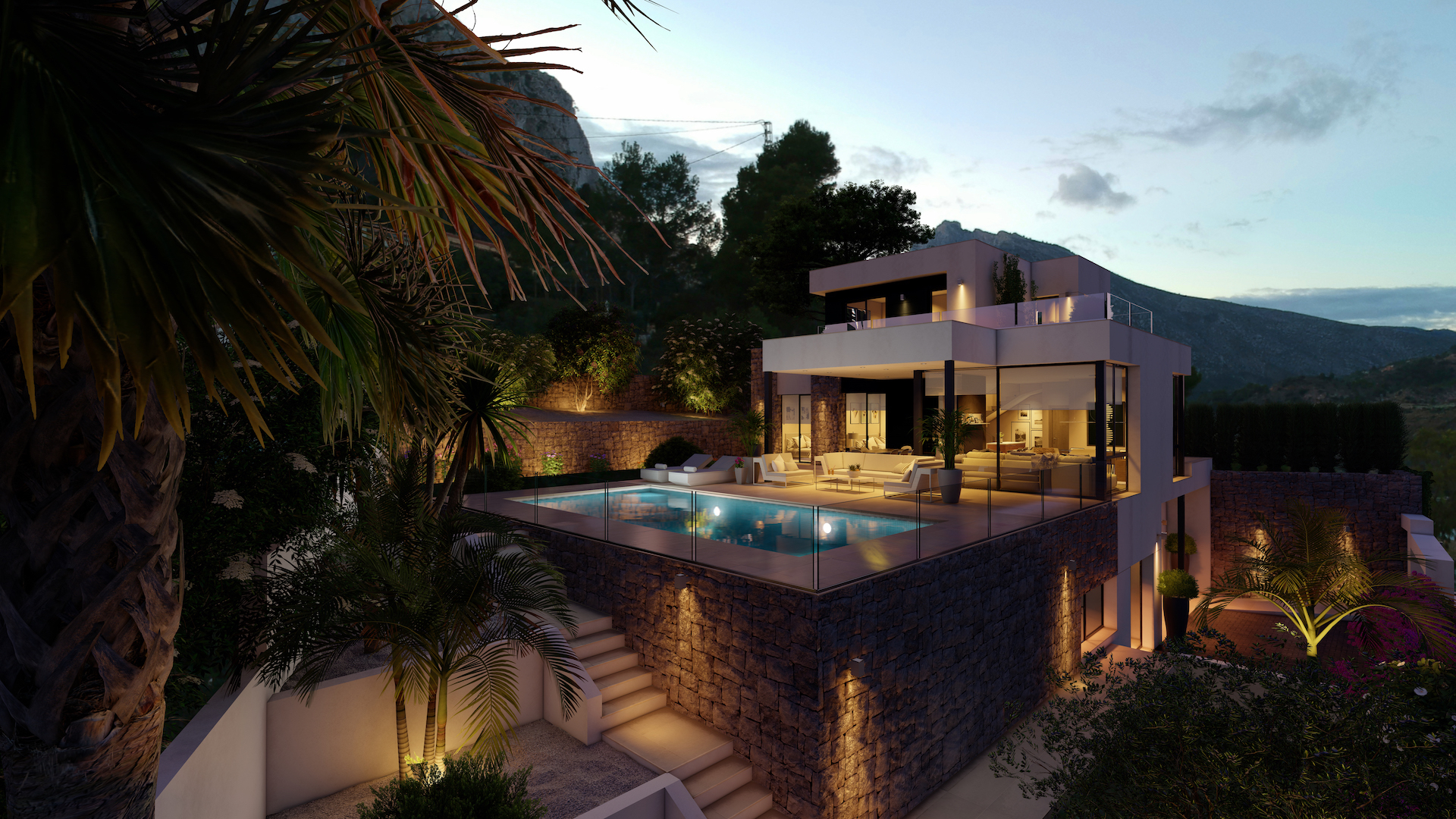 Modern luxury villa in calpe with panoramic sea views